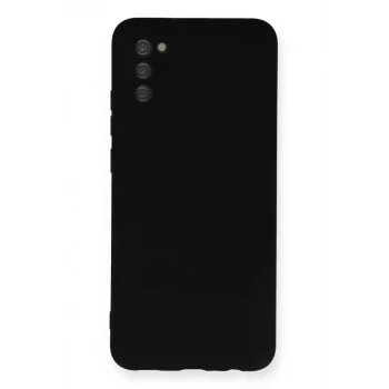 Newface Samsung Galaxy A03S Kılıf Nano içi Kadife Silikon - Siyah