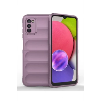 Newface Samsung Galaxy A03S Kılıf Optimum Silikon - Mor