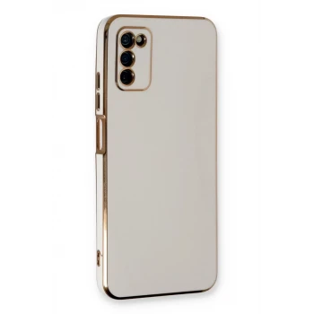 Newface Samsung Galaxy A03S Kılıf Volet Silikon - Beyaz