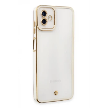 Newface Samsung Galaxy A04 Kılıf Liva Lens Silikon - Beyaz