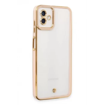 Newface Samsung Galaxy A04 Kılıf Liva Lens Silikon - Rose