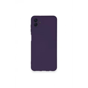 Newface Samsung Galaxy A04 Kılıf Nano içi Kadife Silikon - Mor