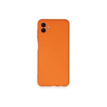 Newface Samsung Galaxy A04 Kılıf Nano içi Kadife Silikon - Turuncu