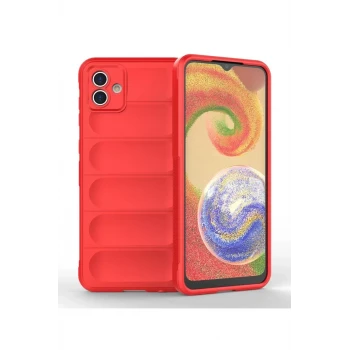Newface Samsung Galaxy A04 Kılıf Optimum Silikon - Kırmızı