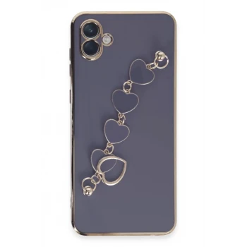 Newface Samsung Galaxy A04E Kılıf Esila Silikon - Gri