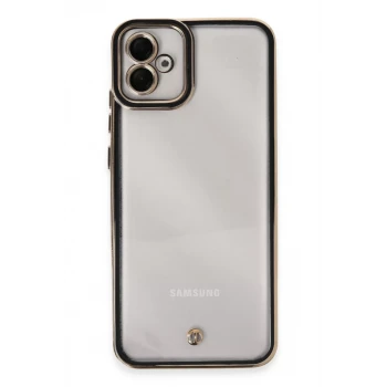 Newface Samsung Galaxy A04E Kılıf Liva Lens Silikon - Siyah