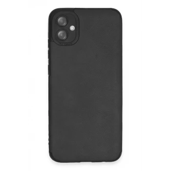 Newface Samsung Galaxy A04E Kılıf Loop Deri Silikon - Siyah