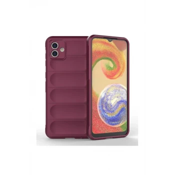 Newface Samsung Galaxy A04E Kılıf Optimum Silikon - Bordo