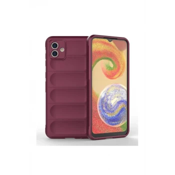 Newface Samsung Galaxy A04E Kılıf Optimum Silikon - Bordo