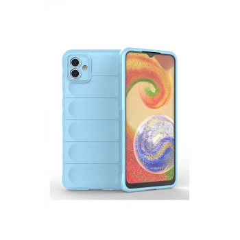 Newface Samsung Galaxy A04E Kılıf Optimum Silikon - Sky Blue