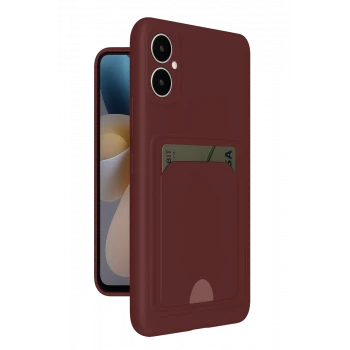 Newface Samsung Galaxy A05 Kelvin Kartvizitli Silikon - Bordo