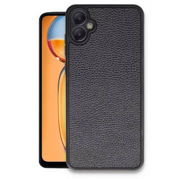 Newface Samsung Galaxy A05 Kılıf Aras Deri Kapak - Siyah