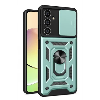 Newface Samsung Galaxy A05 Kılıf Pars Lens Yüzüklü Silikon - Yeşil