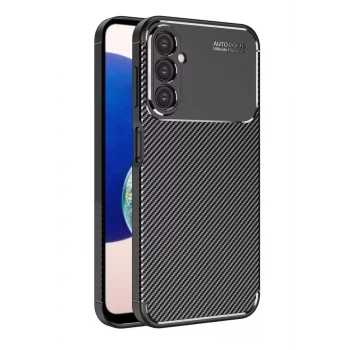 Newface Samsung Galaxy A05S Kılıf Auto Focus Karbon Kapak - Siyah