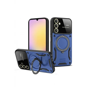 Newface Samsung Galaxy A05S Kılıf Joy Lens Standlı Kapak - Lacivert