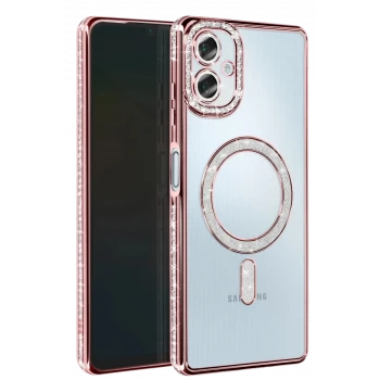 Newface Samsung Galaxy A06 Joke Simli Magneticsafe Kılıf - Pembe
