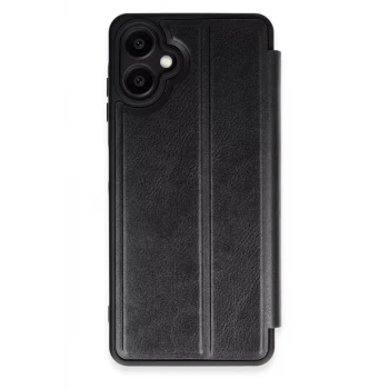 Newface Samsung Galaxy A06 Kılıf Flip Cover - Siyah