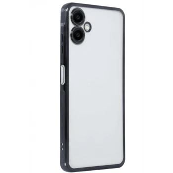 Newface Samsung Galaxy A06 Kılıf Razer Lensli Silikon - Siyah