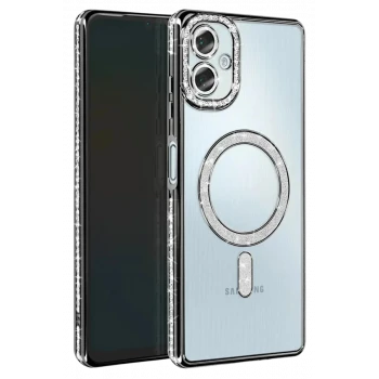 Newface Samsung Galaxy A07 4G Joke Simli Magneticsafe Kılıf - Siyah