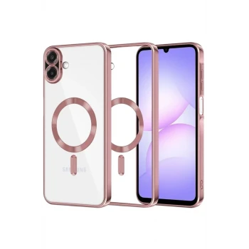 Newface Samsung Galaxy A07 4G Kross Magneticsafe Kapak - Rose