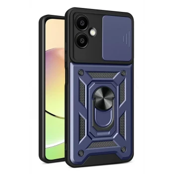 Newface Samsung Galaxy A07 4G Pars Lens Yüzüklü Silikon - Lacivert