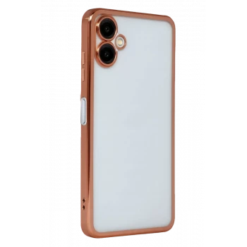 Newface Samsung Galaxy A07 4G Razer Lensli Silikon - Çöl Titanyum