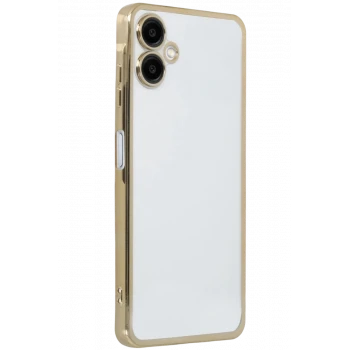 Newface Samsung Galaxy A07 4G Razer Lensli Silikon - Gold