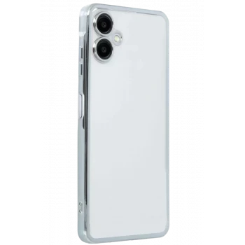 Newface Samsung Galaxy A07 4G Razer Lensli Silikon - Gümüş