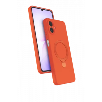Newface Samsung Galaxy A07 4G Regal Magsafe Standlı Kapak - Turuncu