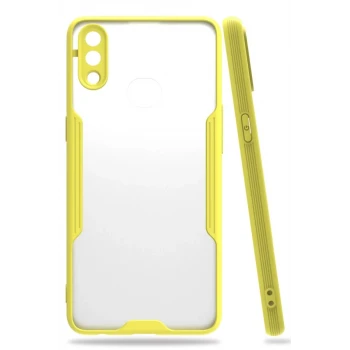 Newface Samsung Galaxy A10S Kılıf Platin Silikon - Sarı