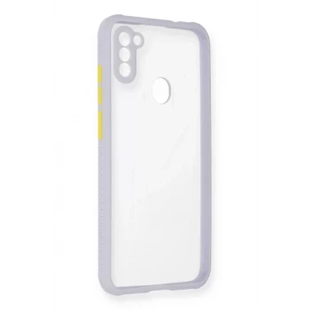 Newface Samsung Galaxy A11 Kılıf Miami Şeffaf Silikon - Lila