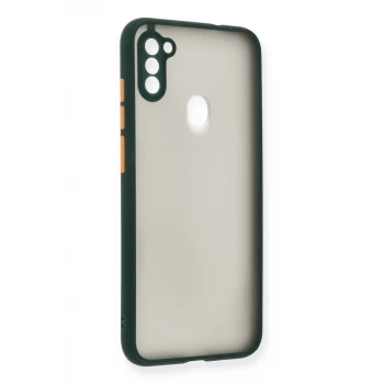 Newface Samsung Galaxy A11 Kılıf Montreal Silikon Kapak - Yeşil