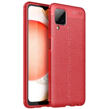 Newface Samsung Galaxy A12 Kılıf Auto Focus Kapak - Kırmızı