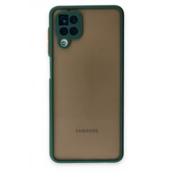 Newface Samsung Galaxy A12 Kılıf Montreal Silikon Kapak - Yeşil