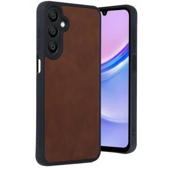 Newface Samsung Galaxy A16 5G Kılıf Aras Deri Kapak - Taba