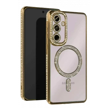 Newface Samsung Galaxy A17 5G Joke Simli Magneticsafe Kılıf - Gold