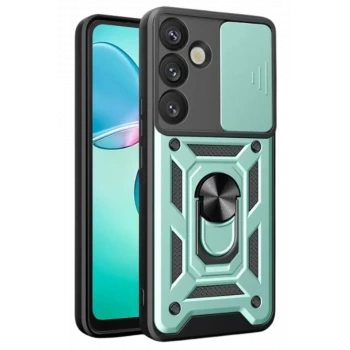 Newface Samsung Galaxy A17 5G Pars Lens Yüzüklü Silikon - Yeşil