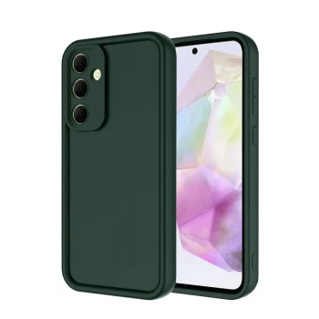 Newface Samsung Galaxy A17 5G Viera Silikon - Koyu Yeşil