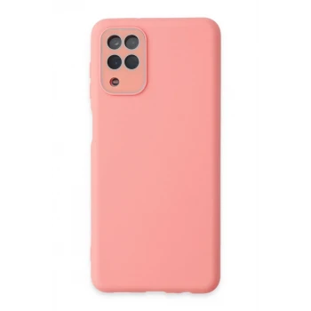Newface Samsung Galaxy A22 Kılıf Lansman Glass Kapak - Pembe