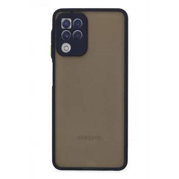 Newface Samsung Galaxy A22 Kılıf Montreal Silikon Kapak - Lacivert