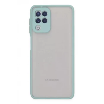 Newface Samsung Galaxy A22 Kılıf Montreal Silikon Kapak - Turkuaz