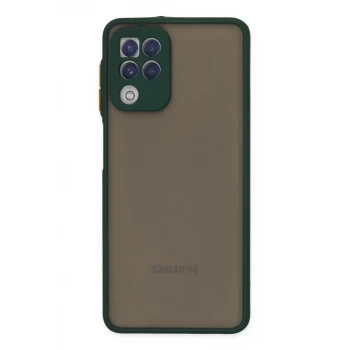 Newface Samsung Galaxy A22 Kılıf Montreal Silikon Kapak - Yeşil