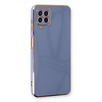 Newface Samsung Galaxy A22 Kılıf Volet Silikon - Mavi