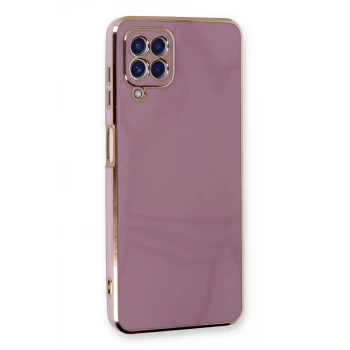 Newface Samsung Galaxy A22 Kılıf Volet Silikon - Mor