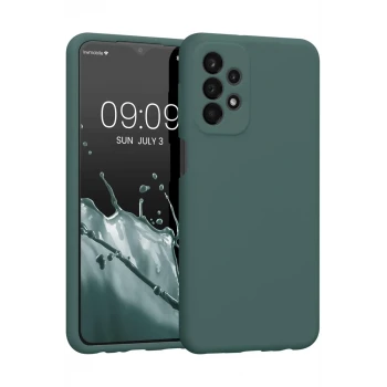 Newface Samsung Galaxy A23 4G Kılıf First Silikon - Koyu Yeşil