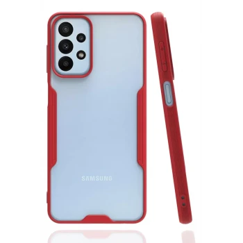 Newface Samsung Galaxy A23 4G Kılıf Platin Silikon - Kırmızı