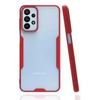 Newface Samsung Galaxy A23 4G Kılıf Platin Silikon - Kırmızı