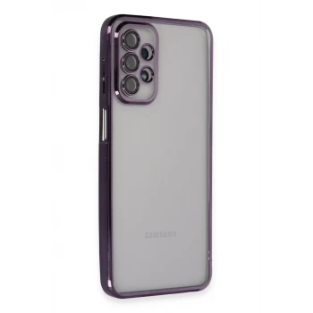 Newface Samsung Galaxy A23 4G Kılıf Razer Lensli Silikon - Mor