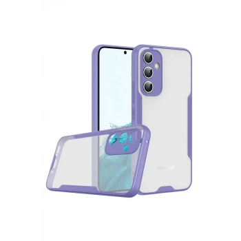 Newface Samsung Galaxy A24 4G Kılıf Platin Silikon - Lila