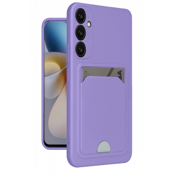Newface Samsung Galaxy A26 Kılıf Kelvin Kartvizitli Silikon - Lila